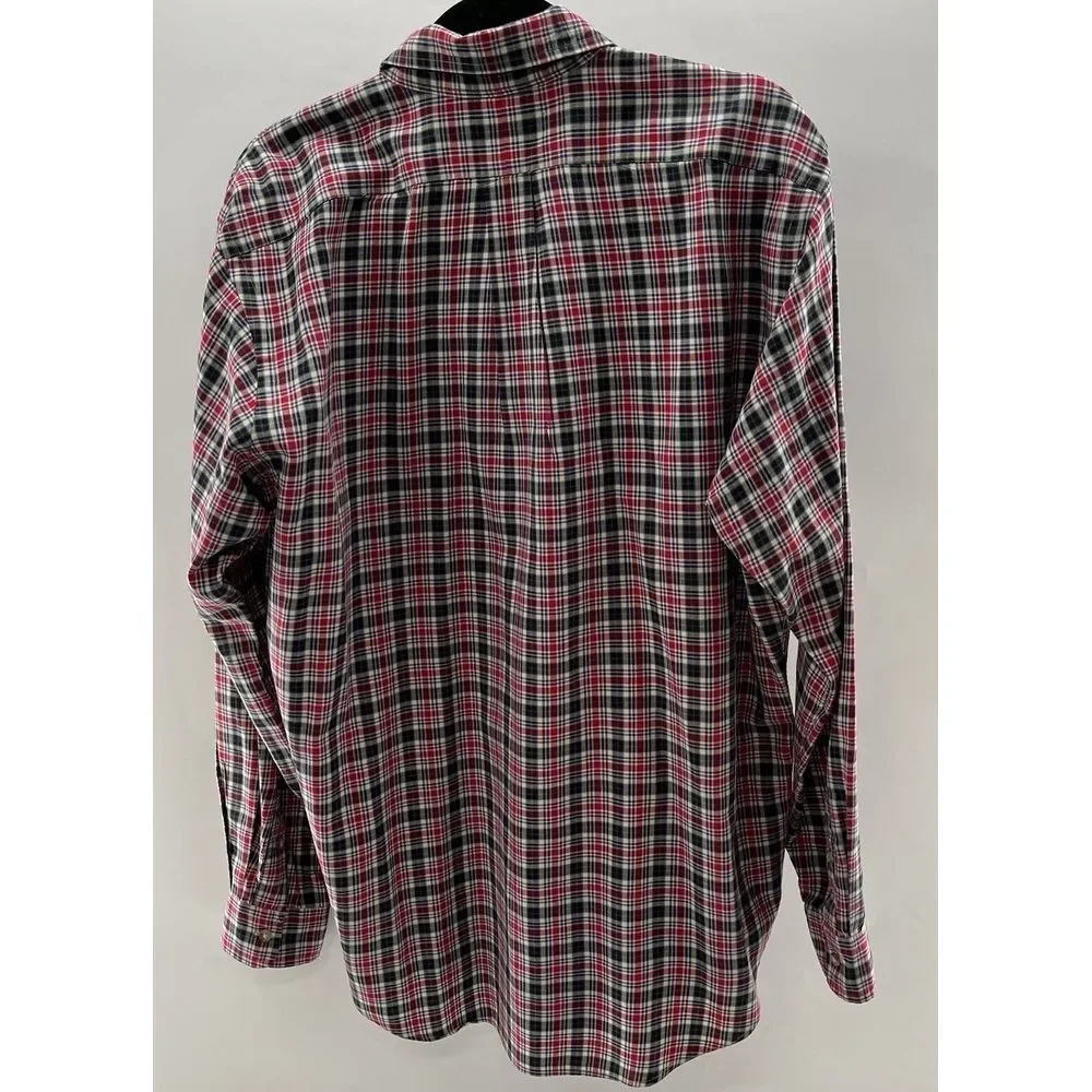 Polo Ralph Lauren Mens Long Sleeve Plaid Button Down Large 100% Cotton